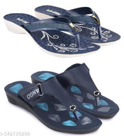 Astel Multicolor Combo of Women's Slippers and Flipflop - Pack of 2