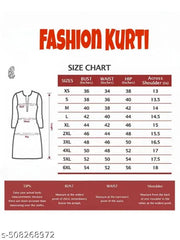 Women's Stylish Kurti – 3/4 Sleeve Crepe Kurta