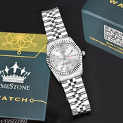 Legacy Series Stainless Steel Day and Date Functioning | Stylish Chain | Quartz Analog Watch for Boys/ Men