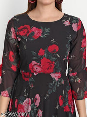 Red and Black Colour DRESS BIG SIZE 7XL, 8XL,9XL