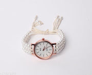 princess fancy Unique round dail adjustable pearl braclate watches for girls and women