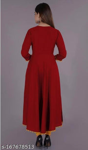 4 LATKAN Maroon   Embroidered    kurti woman,s