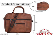 swastik enterprise genuine lether world 15.6 inch laptop officeal bag red