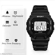 Sport Digital Square Dial Multifunction Working Like Alarm,Day&Date,LED,Stop Watch,24h Time Display Water&Shock Resistance Watch for Boys