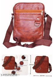 Sling Cross Body Travel Office Messenger One Side Shoulder Bag for Unisex for men and women Boy/Girls (Brown)