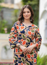 Blue Straight Kurti