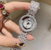 Awesome Prices Treder silver Fashion Women Watch With Diamond Watch Ladies Top Luxury Brand Ladies Casual Women's Bracelet Crystal Watches