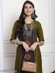 Polyster/Crepe fabric-New Attractive combo kurti for women with lowest price & Best Quality kurti (pack 2)