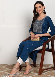 Women Georgette Printed Front Slit Kurta |Lace border/ dresses For Women | Party wear dresses| Gown for women | Long Gown for women | Ladies Gown \Anarkali Kurtis\Rayon Kurtis\Cotton Kurtis\Rayon Kurta Sets