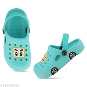 ONFEET Kids Trendy Daily use Comfortable Anti-Skid Casual Car Design Sandals for Boys and Girls, Kids Clogs for Boys and Girls with Sling Back Strap, Lightweight Kids Flipflops & Slippers for Indoor Outdoor Activity, Kids Heels & Sandals Color - Sea Green