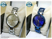 Attractive New Solid Dial Attractive Metal Chain Belt Analog Watch for Women