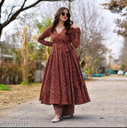 Beautiful Anarkali gowan reyon febric & Beautiful print fornt beautiful Embroidered