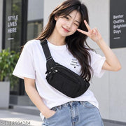Waist Pack for Travel, Hiking & Sports – Unisex Zip Pouch Belt Bag for Phone, Moneey & Documents (Black)