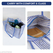 Stylish jute handbag for women |shopping and travel bag with mobile pouch and 2 zipper lock
