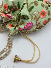 Women Potli Bags,  Designer Potly Hand Embroidered Party Wear festive Potli Bags for wedding
