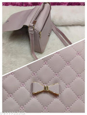 Trendy comfy women Lavender PU sling bags/Full hand work bag/sling bag for women/party wear bag for women/long bag for women/wedding bag for women/Small sling bags/Premium PU leather sling bags for women