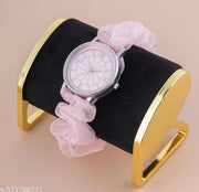 Analog Scrunchie Korean Fashion Style  Watch For women and Girls