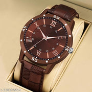Brown Analog Watch - For Men And Boy Brown leather Designer Watch Designer Lather Strap Stylish Sport Look Boys watch for men Analog Watch - For Men