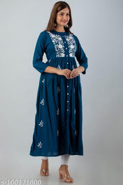 Womens Rayon kurta, partywear kurta, dailyuse kurta, kurti, kurta for womens, trendy kurta, embroidery kurta, embroidery kurti, long kurta, flared kurta, anarkali kurta