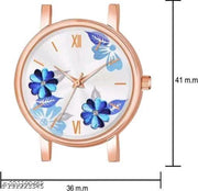 Best Quality Flower Designer with Star Designer Round Dial Leather Belt Analog Watches combo for women watches combo for girls watches combo Pack of 2