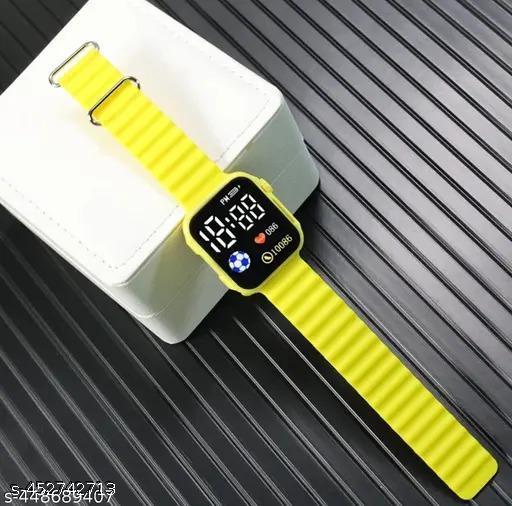 Trending Men Women and Boy Girls Waterproof Kids LED ultra band Wrist watch
