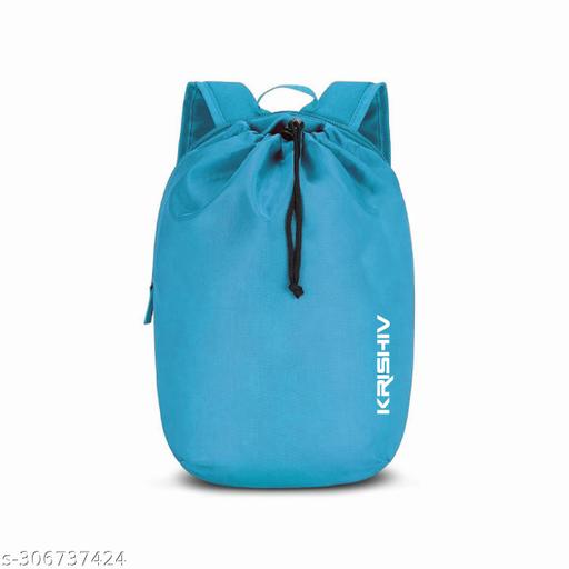 Krishiv Mountains 15 Litre Casual / School / College / Student Water Resistant Travel Backpack (Sea Blue)