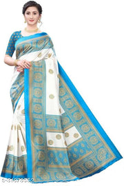 Fancy Women's Mysore Art Silk Printed Sarees.
