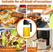 Misamo Enterprise 2-in-1 Oil Sprayer & Dispenser for Kitchen, 500ml, Black
