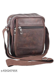 Stylish PU-Leather Sling Travel Office Messenger One Side Shoulder Bag for Men, Women & Boy