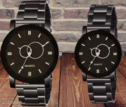attractive dial colour stainless steel strap couple watches for girl and boy