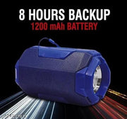 Portable Bluetooth Speaker with 1200mAh Battery | 8 Hours Backup | Wireless Speaker with Flashlight