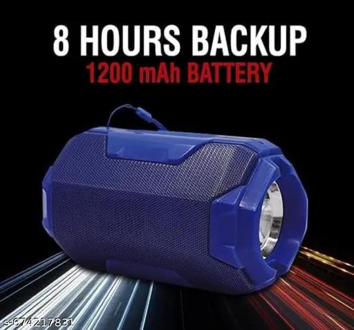 Portable Bluetooth Speaker with 1200mAh Battery | 8 Hours Backup | Wireless Speaker with Flashlight
