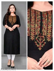 Alisha Embroidery Straight Kurt