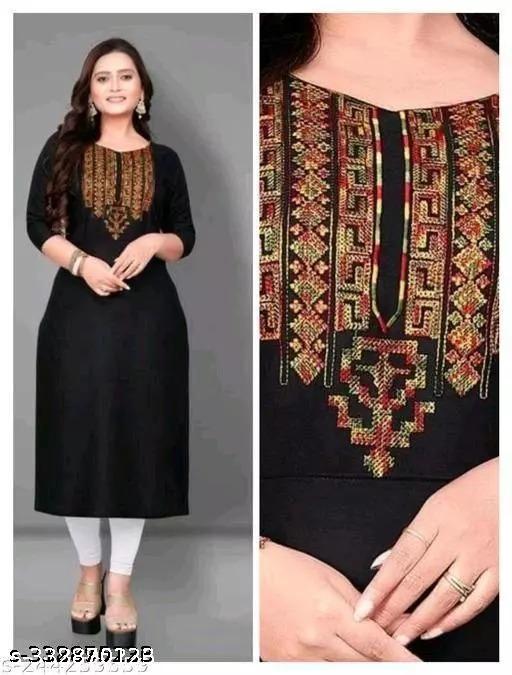 Alisha Embroidery Straight Kurt