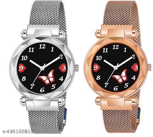 New design analog watch for women and girls(pack of 2)
