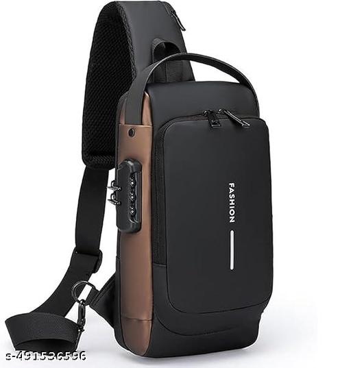 Anti Theft Backpack for Women, Sling Bag For Men Cross Body Backpack For Men Women, Anti-Theft Chest Bag With USB Charging Port, Waterproof Small Backpack for Outdoor Work Hiking  ( Pack of 1 )