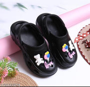 Trendy clogs with cartoon character.