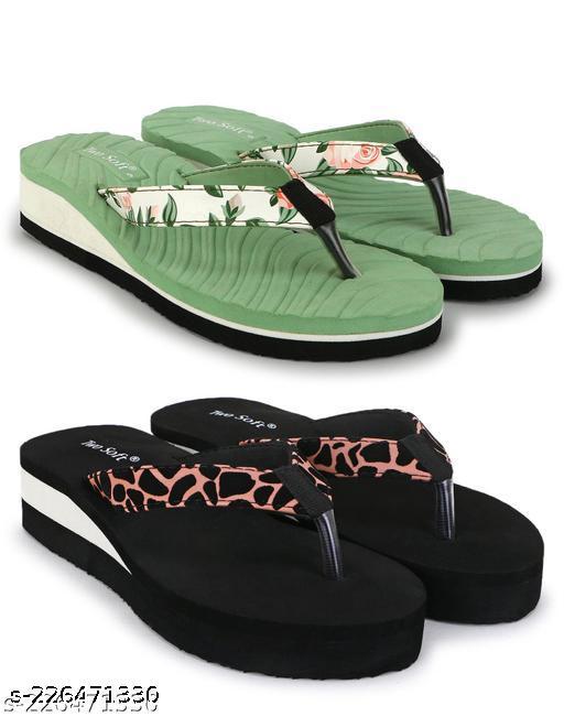 Two Soft Comfortable & Stylish Women's Daily Use Slipper/Flipflop for Women & Girls Combo of 2