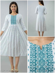 New Trendy Printed Embroidery Kurti