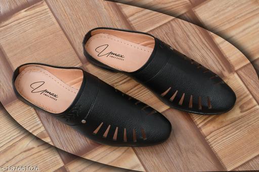 Black Solid Thong Flip-flops For Men