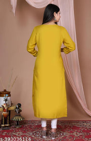 Women Embroidered Straight Kurta