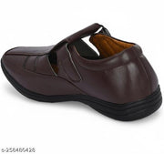 Men's Black Brown Tan Synthetic Leater Outdoor Casual Sandal