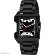 MMD NEW STYLISH SQUARE BLACK DIAL - BLACK PUSTRAP WATCH FOR MEN Analog Watch