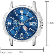 Day & Date Function Watch With Stainless Steel Chain Analog Watch - For Men