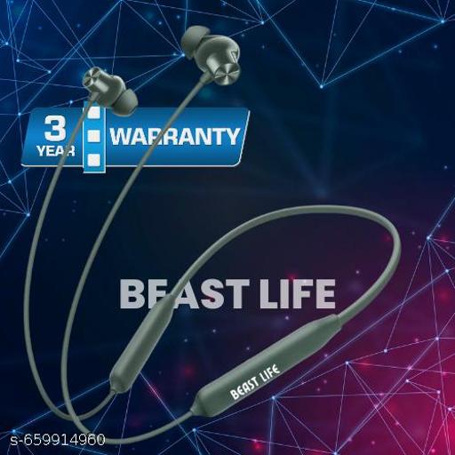 Beast life bluetooth neckband earphones combine sound clarity, comfort and durability for modern lifestyle users. With magnetic earbuds, flexible neckband design and long lasting battery support, they provide a reliable audio experience.