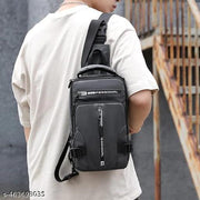 Multi-functional Backpack Cross Sling Bag For Men&Women Shoulder Crossbody Waterproof Sling Backpack Bag with USB Charging Port for Travel Messenger Bag