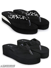 Two Soft Comfortable & Stylish Women's Daily Use Slipper/Flipflop for Women & Girls Combo of 2