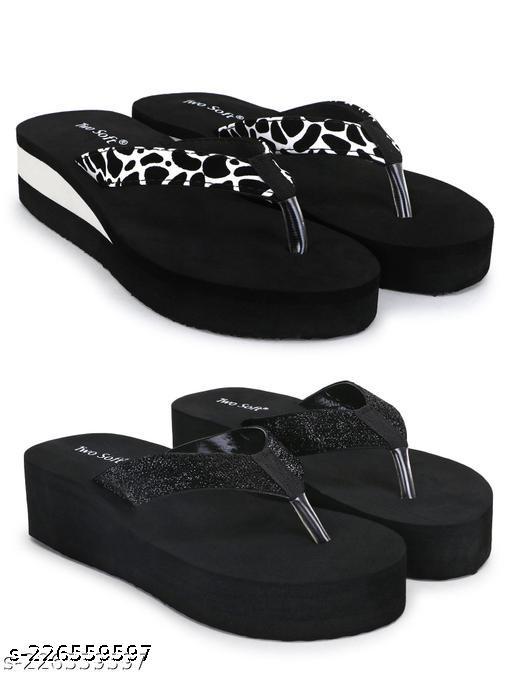 Two Soft Comfortable & Stylish Women's Daily Use Slipper/Flipflop for Women & Girls Combo of 2