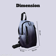 LATIQ MART Lightweight Polyester Crossbody Chest Bag, Waist Sling Bag, Shoulder Bag, Motorcycle Bag, Sports Bag, Leisure bag, Unisex Messenger bag, Travel & Outdoor Activities