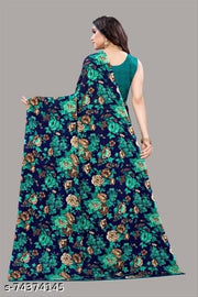 New Desinger Floral Printed Georgette Saree